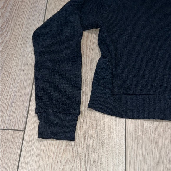 TNA Waffle Crop Black Zip-Up Hoodie - Picture 15 of 16